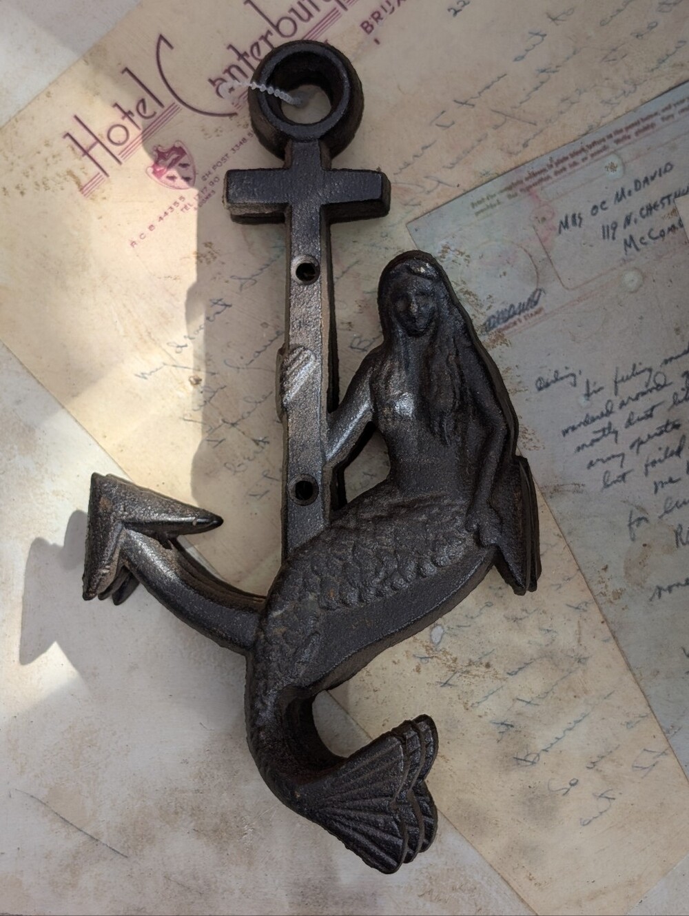 Cast Iron Mermaid Anchor 9 inch